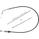 (image for) Black/Chrome Upper Clutch Cable (Bent Tube) - 41"