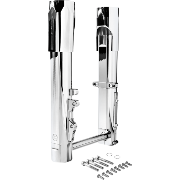 (image for) Performance Machine Wide Tire Fork Kit, Single Disc, Chrome