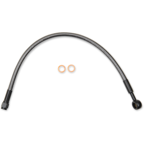 (image for) MAGNUM Black Pearl Upper Brake Line, 24", 10mm/180° Banjo
