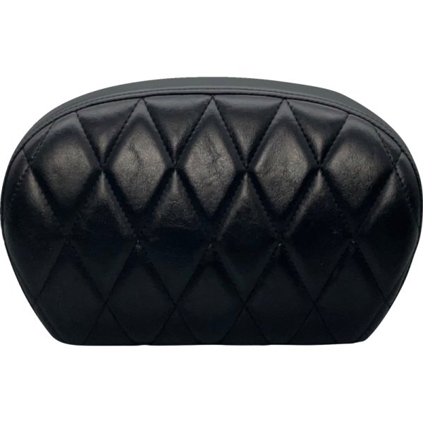 (image for) LE PERA Sissy Bar Pad Single Diamond Shiny Black Vinyl