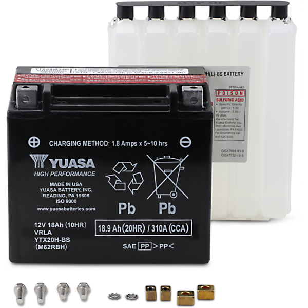(image for) Yuasa High-Performance AGM Battery YTX20H-BS