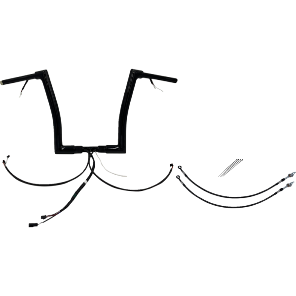 (image for) Fat Baggers Flat Top EZ Install Handlebar 14" Gloss Black