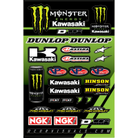 (image for) Monster Energy Kawasaki Racing Decal Sheet