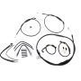 (image for) Burly Brand Black Handlebar Cable/Line Install Kit, For 14" Narrow Bottom Ape hanger bar