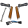 (image for) LED Front Fork Lightz - Amber/Chrome
