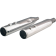 (image for) Khrome Werks 4.50" HP PLUS Slip-On Mufflers - Chrome w/ chrome Race tip billet end caps
