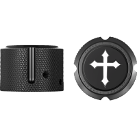 (image for) Axle Nut Cover Black w/ Cross