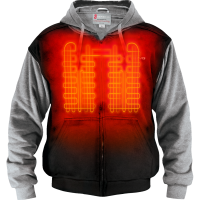 (image for) 7V Battery Heated Hoodie - Black/Gray - Size 3X