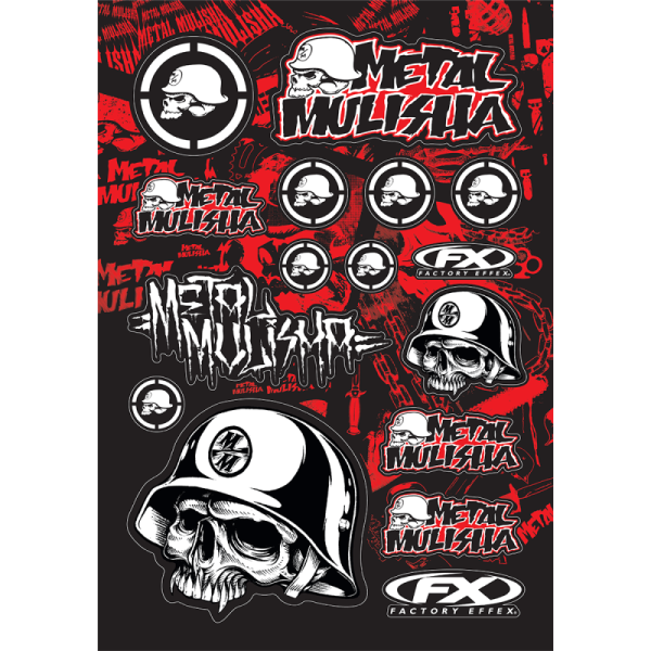 (image for) FACTORY EFFEX Metal Mulisha sponsor sticker sheet