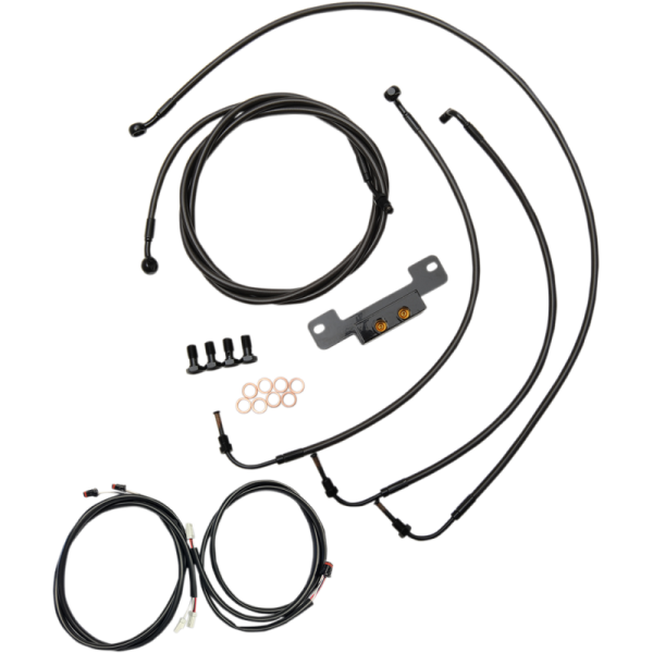 (image for) LA Choppers Midnight Braided Plug-and-Play Kit for 17-19 Dresser w/o ABS (18-20in.)