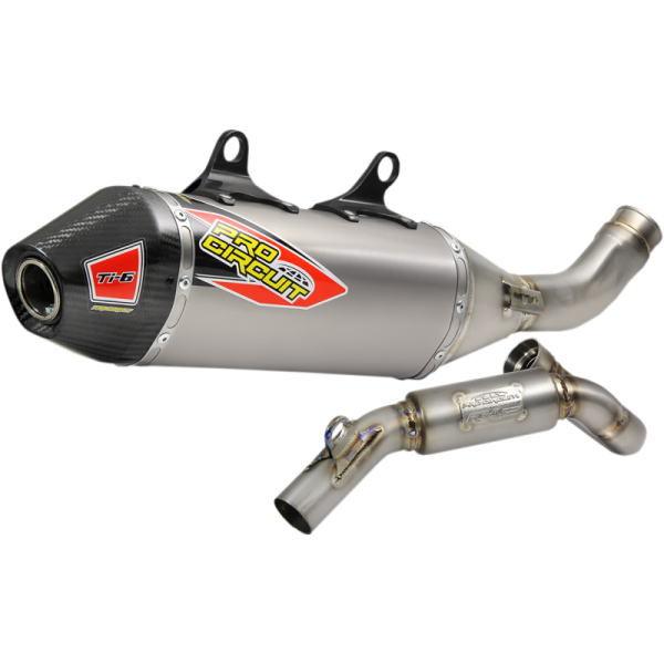(image for) Pro Circuit Ti-6 Titanium Exhaust System w/ Carbon End Cap for KTM 450 SX-F