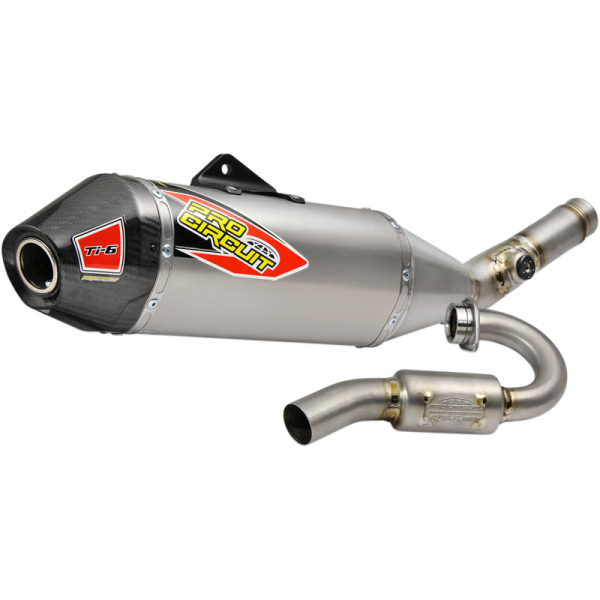 (image for) Pro Circuit Ti-6 Titanium Exhaust System w/ Carbon End Cap for Kawasaki KX250 (2020)