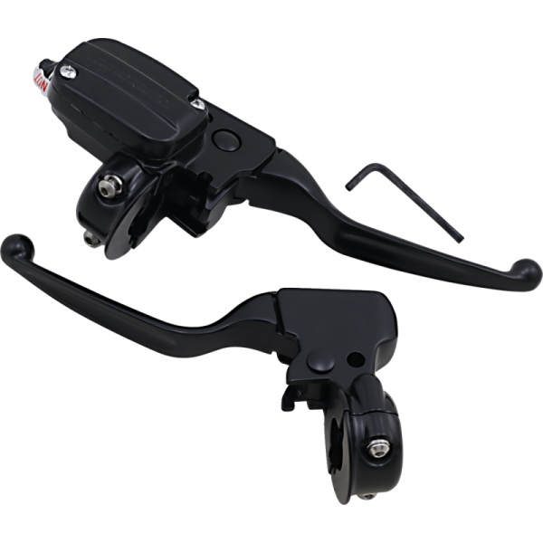 (image for) Drag Specialties Matte Black Brake/Mechanical Clutch Control Kit