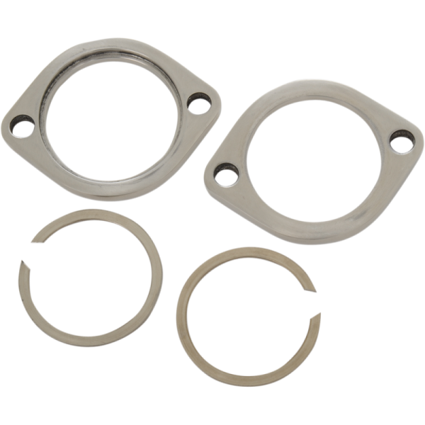 (image for) Drag Specialties Standard Exhaust Flange Kit Polished Stainless