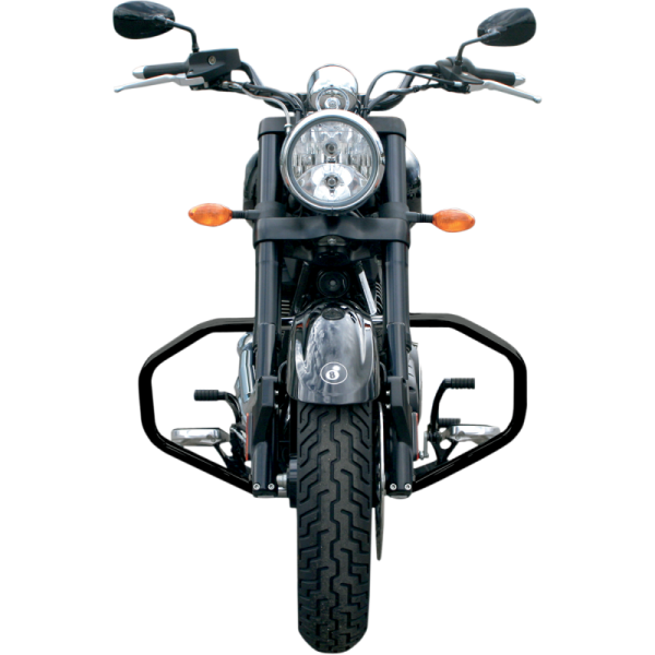 (image for) Baron Full-Size Engine Guard - Black Powdercoated for Victory Kingpin, Vegas, Jackpot, 8 Ball, Hammer 08-17