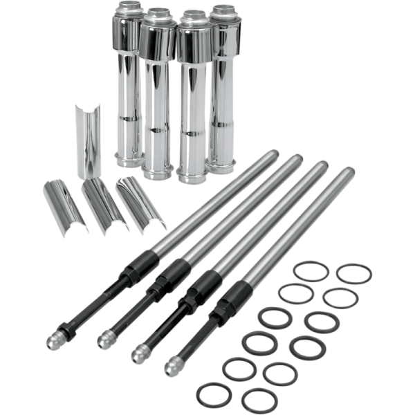 (image for) S&S CYCLE Quickee Pushrod Kit w/ Chrome Covers