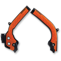 (image for) Acerbis X-Grip Frame Guard - KTM 125/150 SX 16-18, 250-450 SX-F/XC-F 16-18, 250 SX/XC/XC-W 17-18, EXC-F/XC-W 17-19 - Black/orange