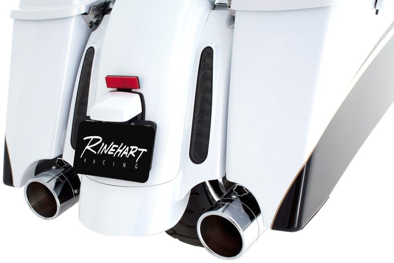 (image for) Rinehart Racing Xtreme True Dual 4" System Chrome w/ Chrome End Caps