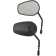 (image for) Drag Specialties OEM-Style Teardrop Mirrors - Short Stem, Chrome