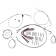 (image for) Burly Brand Stainless Steel Handlebar Cable/Line Install Kit, For 15" Ape hanger bar
