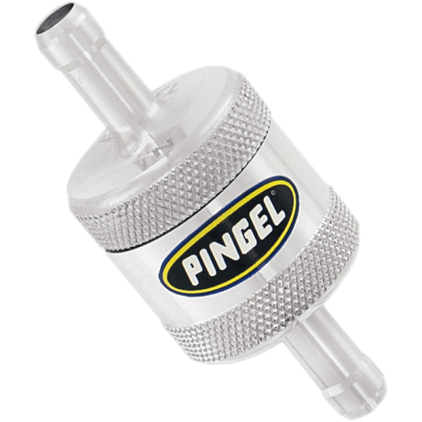 (image for) Pingel 5/16" aluminum machined satin-finish fuel filter
