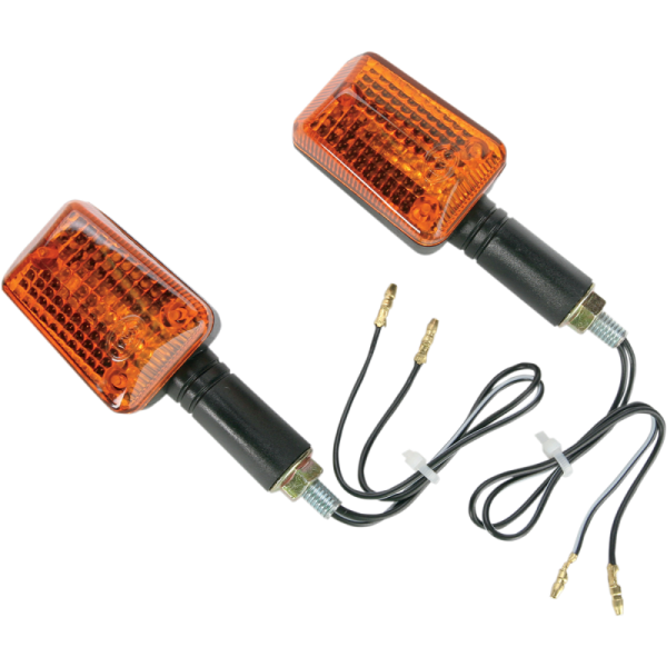 (image for) K&S TECHNOLOGIES Black Long-Stem Mini-Stalk Marker Light - Amber Lens
