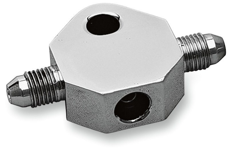 (image for) Drag Specialties Brake Line Tee Two #3 Nipples