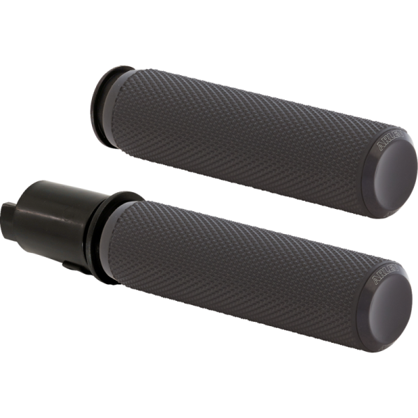 (image for) Arlen Ness Knurled Grips - Black Anodized