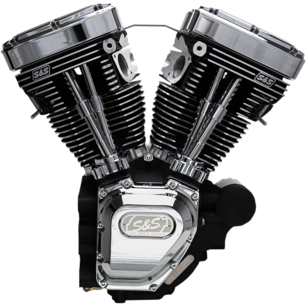(image for) S&S CYCLE T124HC Engine, Wrinkle Black/Chrome