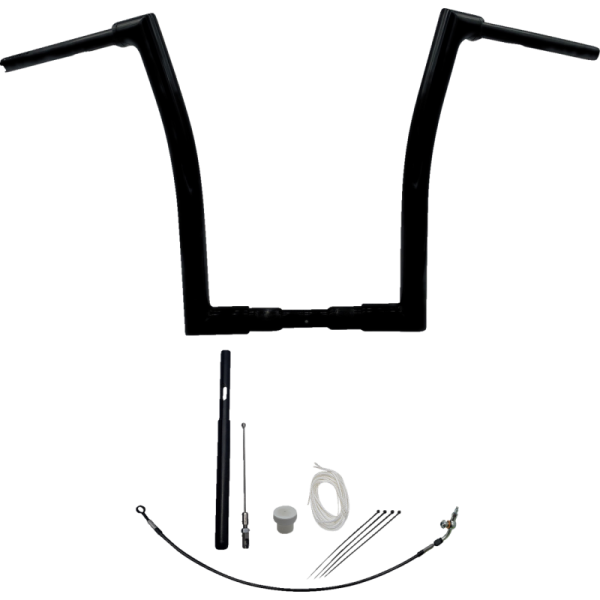 (image for) FAT BAGGERS INC Fat Baggers Flat Top EZ Install Handlebar 16" Gloss Black