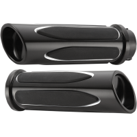 (image for) Comfort Deep Cut Grips - Black Anodized - 24 FLHTK/FLTRK/FLHRXS