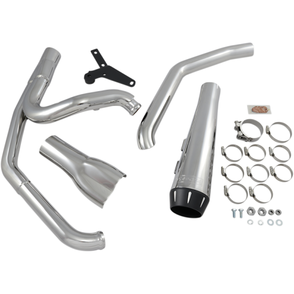 (image for) BASSANI XHAUST Road Rage 2-Into-1 System (Chrome, Short)