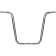 (image for) Wild 1 Psycho Chubby 18" Ape Hanger Bar - Chrome