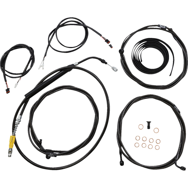 (image for) LA Choppers Midnight Braided Plug-and-Play Kit for 21-23 FLTRX/S/ST (8-10in.)