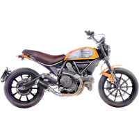 (image for) LV-10 Black stainless steel Slip-On for DUCATI Scrambler 800 Icon/Classic 15-21