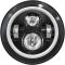 (image for) 7" Headlight Black w/ DRL Halo