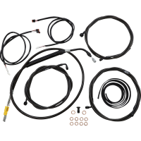 (image for) LA Choppers Midnight Braided Plug-and-Play Kit for 21-23 FLHTK/FLHX (15-17in.)