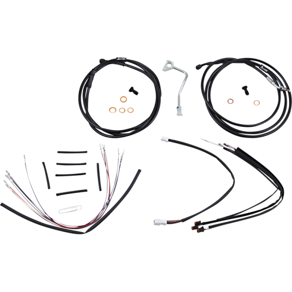 (image for) Burly Brand Ape Hanger Install Kit - Black Vinyl