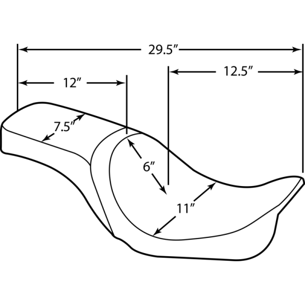 DRAG SPECIALTIES SEATS Drag Specialties Predator 2-Up Seat for Dyna Glide