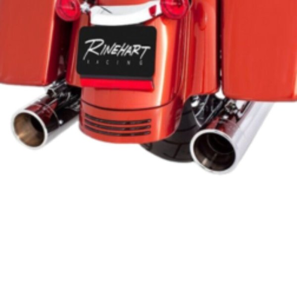 (image for) Rinehart Racing DBX40 Slip-On Mufflers, Chrome with Tradition Black End Caps