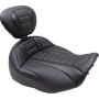 (image for) Mustang Deluxe Touring Solo Seat With Backrest, w/ black stitching