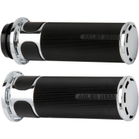 (image for) Fusion Slot Track Grips - Chrome - 99-17 Twin Cam