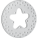 (image for) Drag Specialties Polished Stainless Steel Drilled Rear Brake Rotor 11.5"