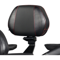 (image for) Grande Passenger Backrest, Black w/ Red Stitching