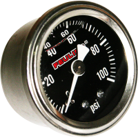 (image for) Oil Pressure Gauge - Black Face, Back Port