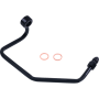 (image for) Braided DOT Rear Brake Line Lower Adapter - Black Pearl