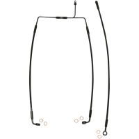 (image for) Black w/ Black Fittings +6" Front Brake Line Kit for 08-13 FLHR/I