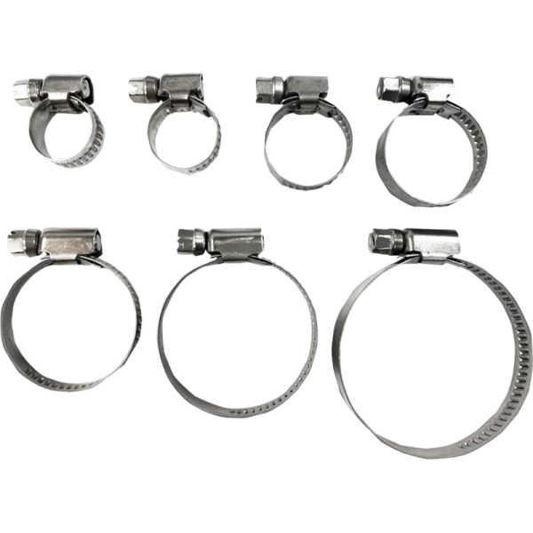 Parts Unlimited Embossed Stainless Steel Hose Clamps