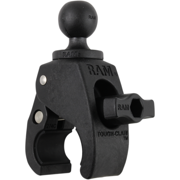 (image for) RAM MOUNT Tough-Claw Base, 0.625"-1.5" Clamp with 1" Ball