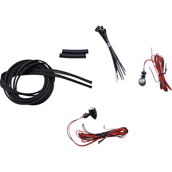 (image for) Custom Dynamics Micro Bullet LED Turn Signal, Red, gloss black finish